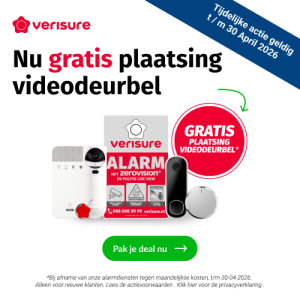 gratis plaatsing videodeurbel Verisure bij alarmsysteem.