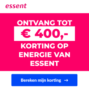 Tot €400 korting op energiecontract bij Essent actie