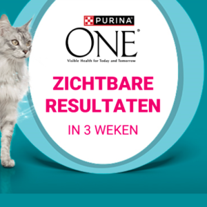 Gratis Purina ONE kattenvoer proberen via cashback actie met zichtbare resultaten in 3 weken