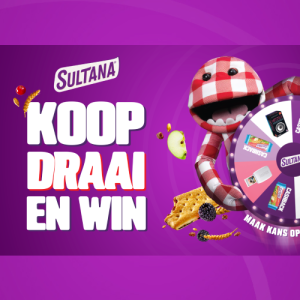Sultana cashback actie met twee gratis repen via koop draai en win campagne