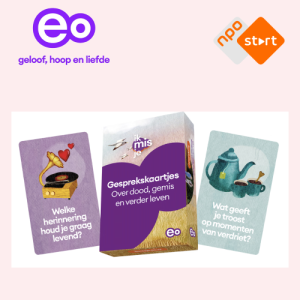 Gratis gesprekskaarten over rouw van EO met 52 kaarten voor gesprekken over verlies en herinneringen