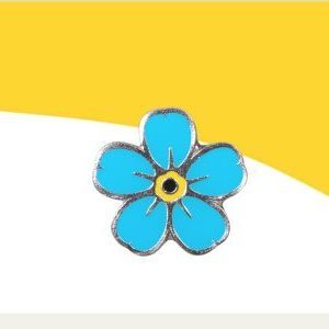 Gratis vergeet mij niet speldje